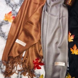 1 LEFT Pashmina Scarf in Rust